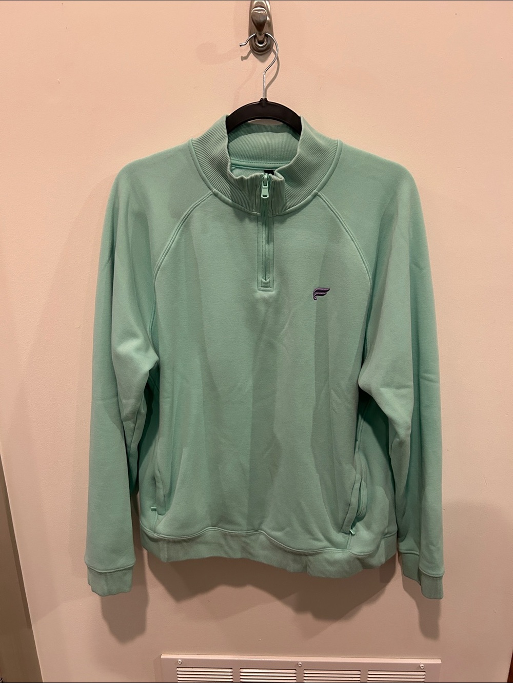 Fabletics Mint Green Quarter-Zip Sweater